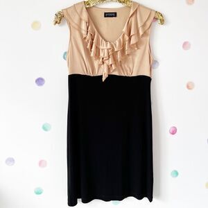 Enfocus studio gold ruffle dress